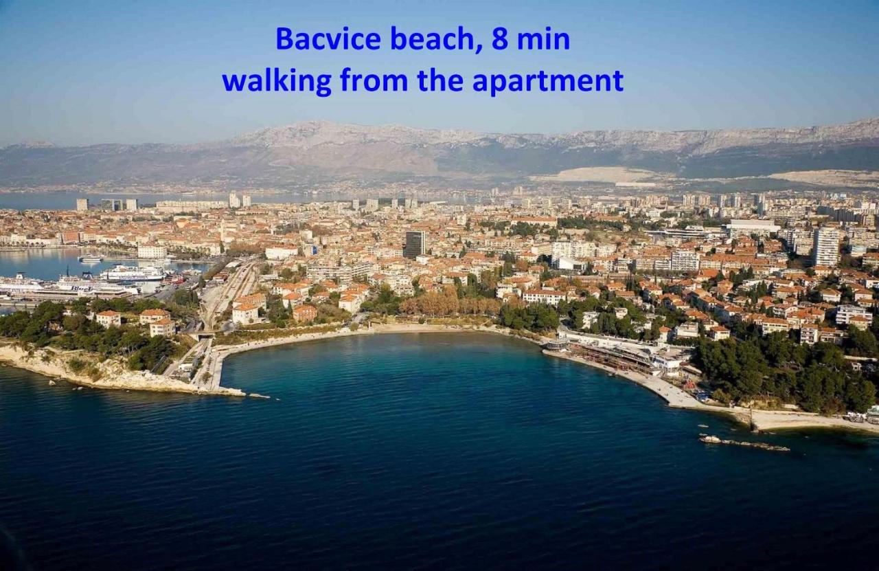Modern Apt With Terrace 4 Min Walk To The Beach Сплит Екстериор снимка